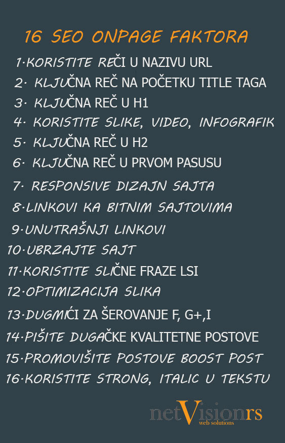 16 faktora koji utiču na optimizaciju